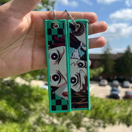 Gentle Slayer Embroidered Jet Tag Keychain
