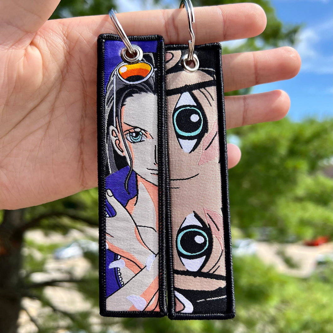 Anime Embroidered Jet Tag Keychain