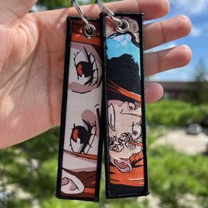 Anime Embroidered Jet Tag Keychain