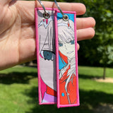 Anime Embroidered Jet Tag Keychain