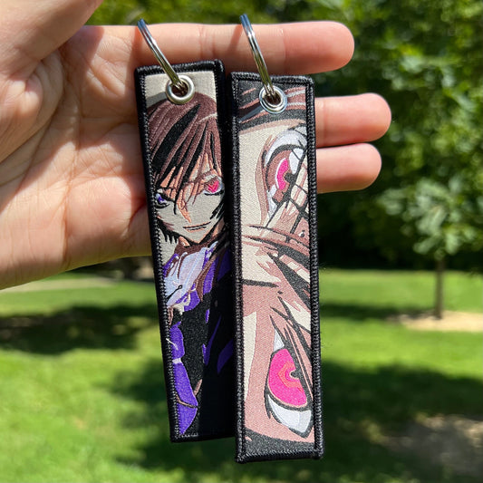 Genius Embroidered Jet Tag Keychain